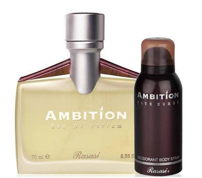 Rasasi Ambition Pour Homme Eau De Parfum 70ml + Free 150ml Deo For Men