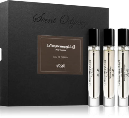 LA YUQAWAM POUR HOMME COLLECTION - SCENT ODYSSEY EDP 7.5ML EACH -SET OF 3 LUXURY